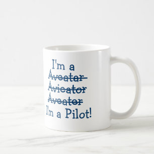 Mig förmiddag ett pilot-! kaffemugg