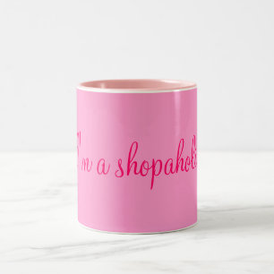 Mig förmiddag ett shopaholic! Två-Tonad mugg