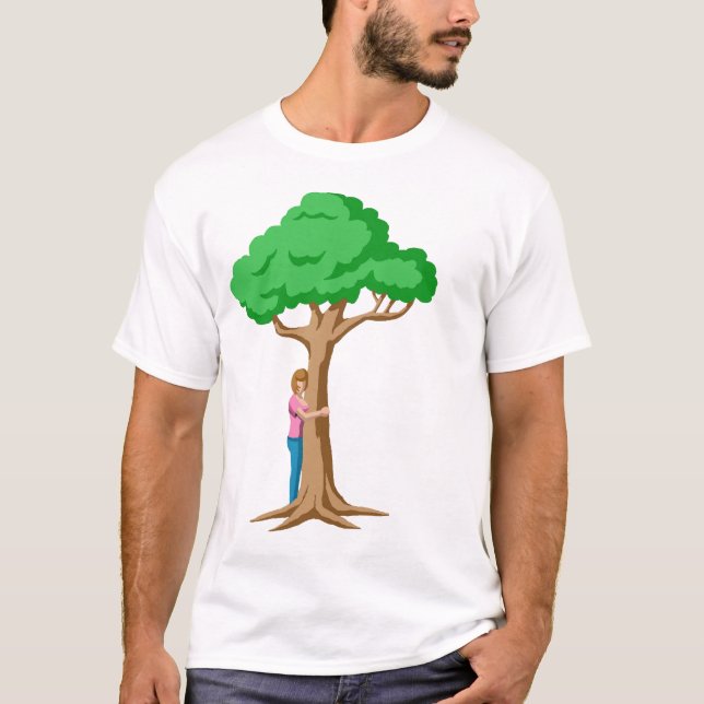 Mig förmiddag ett stolt tree hugger tröja (Framsida)
