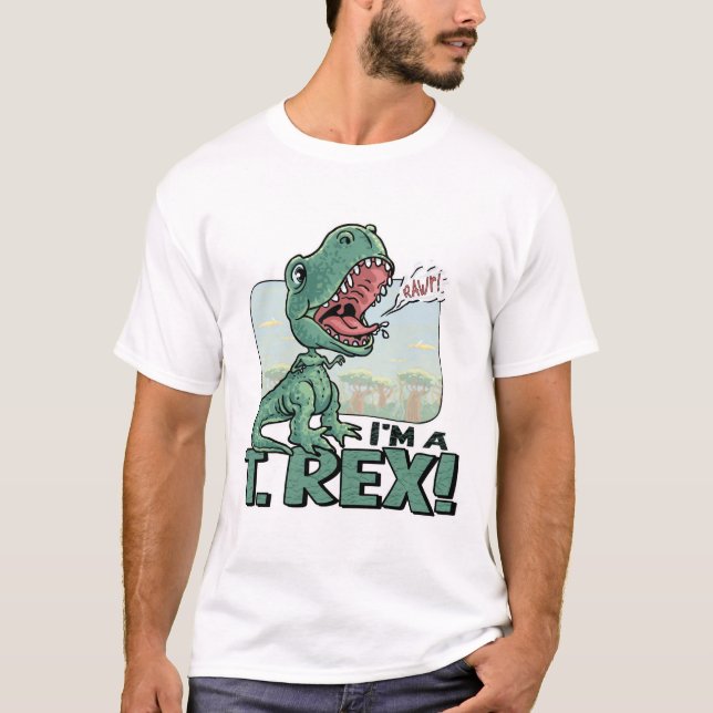 Mig förmiddag för en Dinosaurgåva för T. Rex idéer Tee (Framsida)