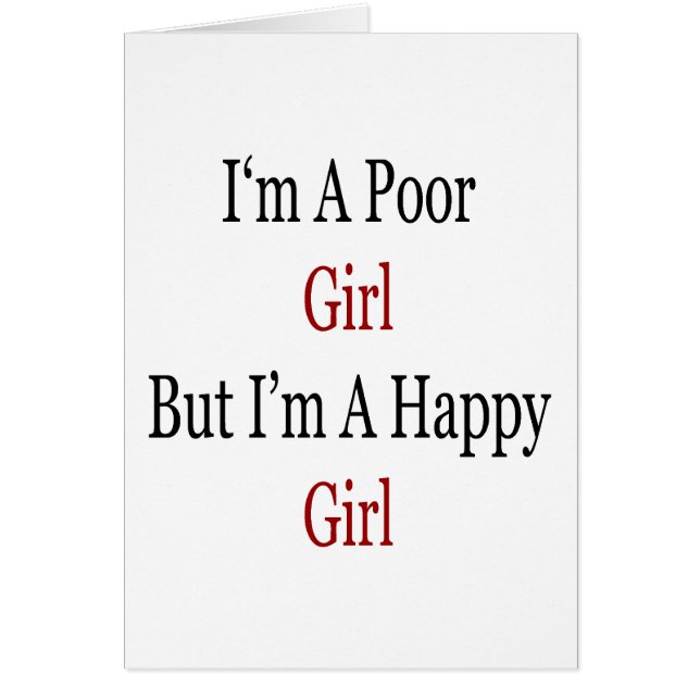 Mig förmiddag förmiddag för en fattig flicka men hälsningskort (Framsidan)