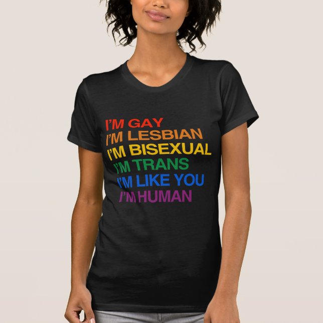 Mig förmiddag GLBT mig förmiddagMÄNNISKA T-shirt (Framsida)