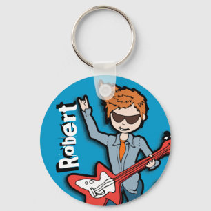 "Mig förmiddag grafisk namngiven keychain för en Nyckelring