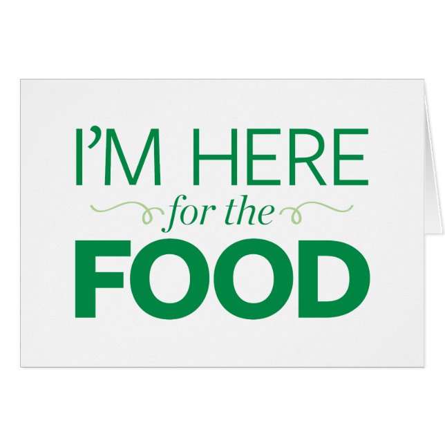 Mig förmiddag här för maten hälsningskort (Framsidan Horizontal)