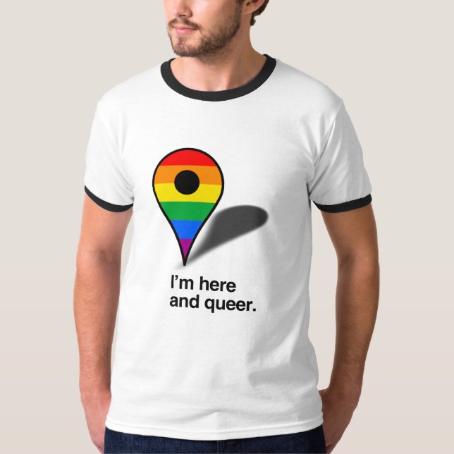 Mig förmiddag här och bög t shirt (Framsida)