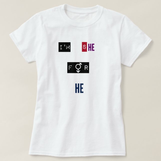 Mig förmiddag henne för honom tee (Design framsida)