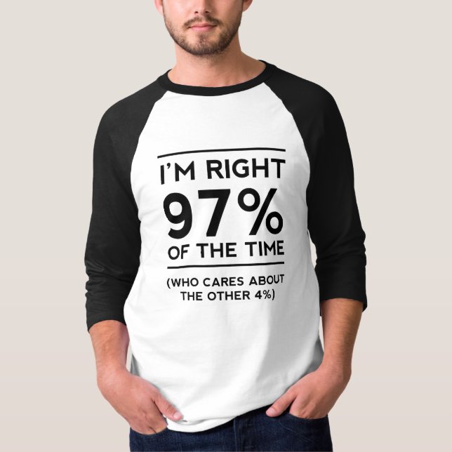 Mig förmiddag höger 97% av Time T-shirt (Framsida)