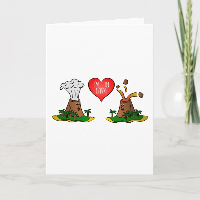 Mig förmiddag i Lava - vetenskapsvalentin kort för (Framsida)