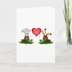 Mig förmiddag i Lava - vetenskapsvalentin kort för