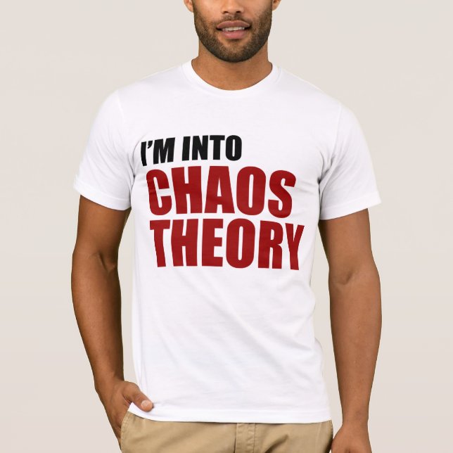 Mig förmiddag in i kaosteori t-shirt (Framsida)
