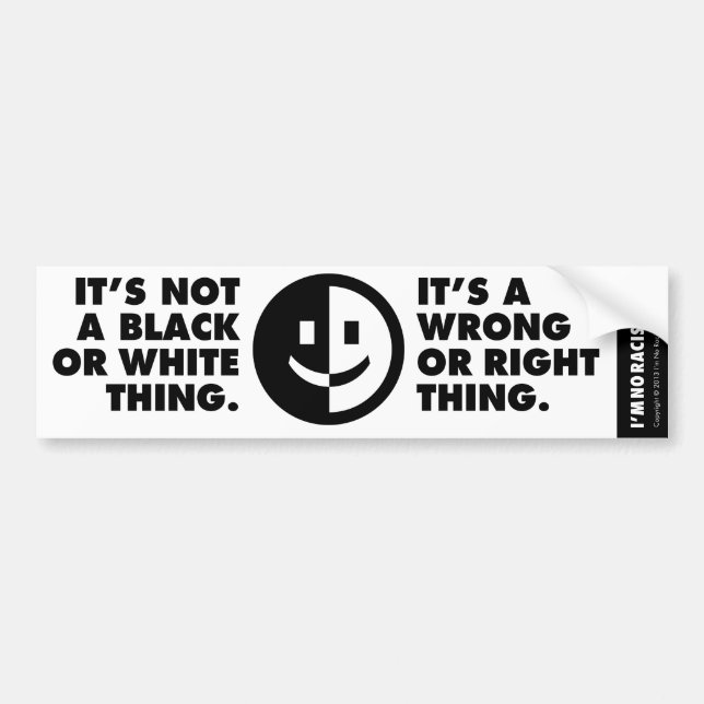 Mig förmiddag ingen rasistisk bildekal (Framsidan)