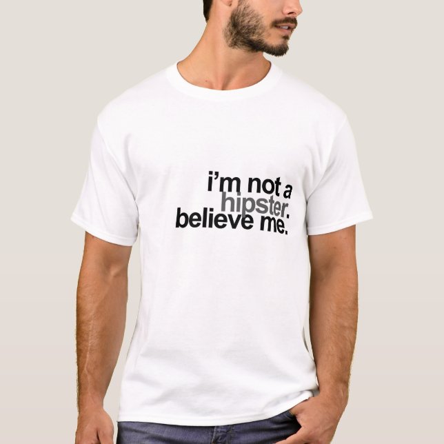 Mig förmiddag inte en hipster tee shirt (Framsida)