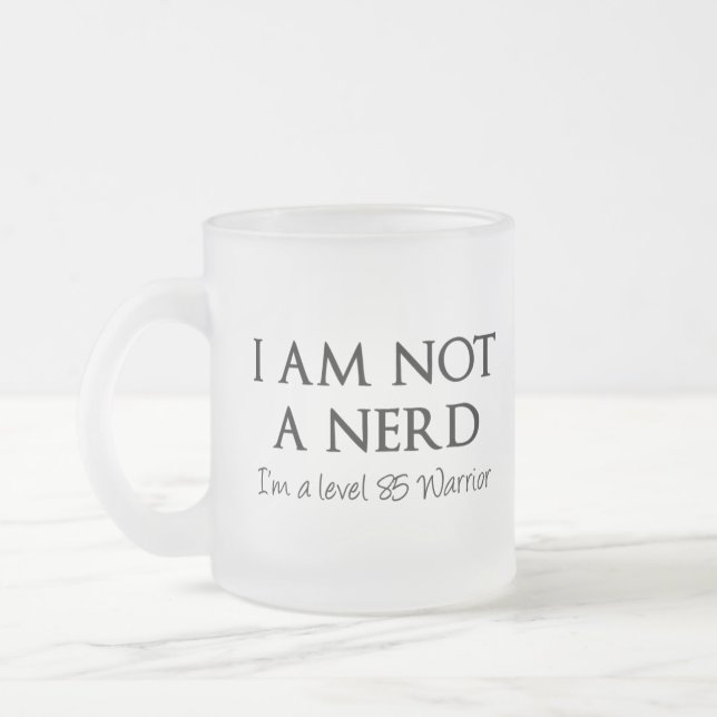 Mig förmiddag inte en nerd, I-förmiddag en jämn Frostad Glasmugg (Vänster)