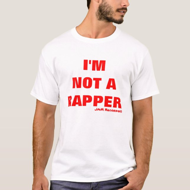 Mig förmiddag inte en rappare t shirt (Framsida)