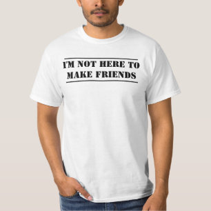 Mig förmiddag inte här som gör vänner t-shirt