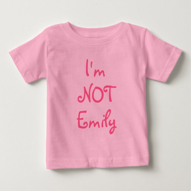 Mig förmiddag INTE (mellanläggsnamn av tvilling-, T-shirt (Framsida)