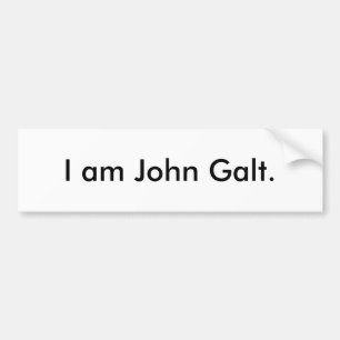 Mig förmiddag John Galt. Bildekal