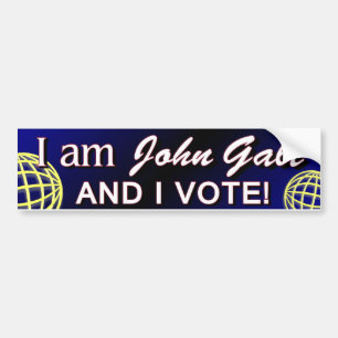 Mig förmiddag John Galt - och jag röstar Bildekal
