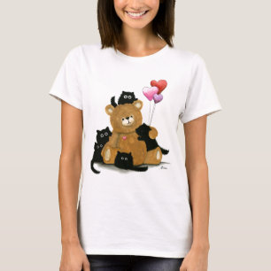 Mig förmiddag katter för en nalle för t shirt