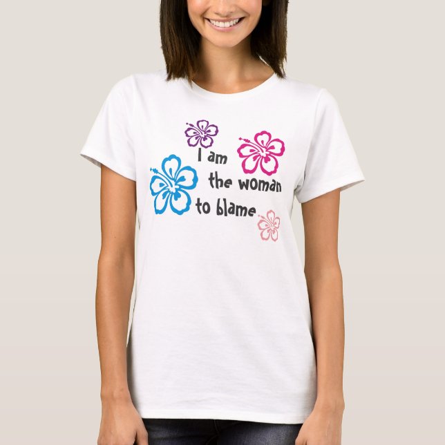 Mig förmiddag kvinnan som klandrar utslagsplatsen tee shirt (Framsida)