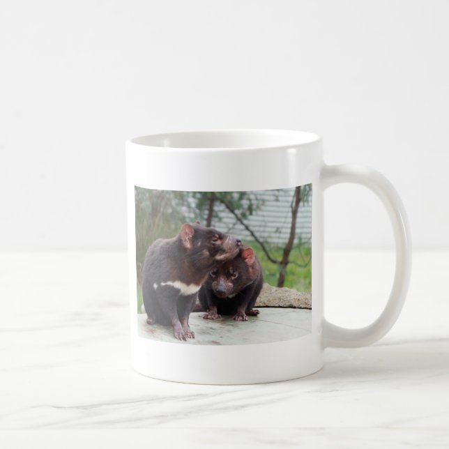 Mig förmiddag lite en djävulen kaffemugg (Höger)