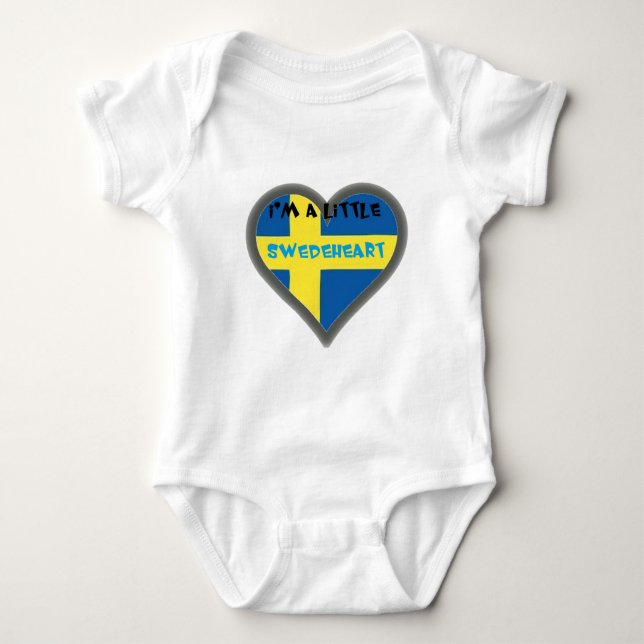 Mig förmiddag Lttle en Swedeheart barnkläder T-shirt (Framsida)