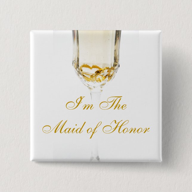 Mig förmiddag maid of honor knapp (Framsida)