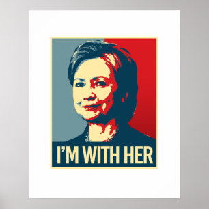 mig förmiddag med den hillary affischen - - poster