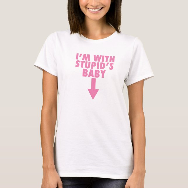 Mig förmiddag med den stupids babyen - t shirt (Framsida)