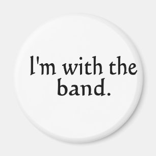 Mig förmiddag med designen för musikbandsvarttex magnet