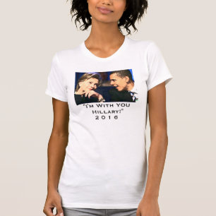 "Mig förmiddag med dig Hillary" Obama och Hillary Tee Shirt