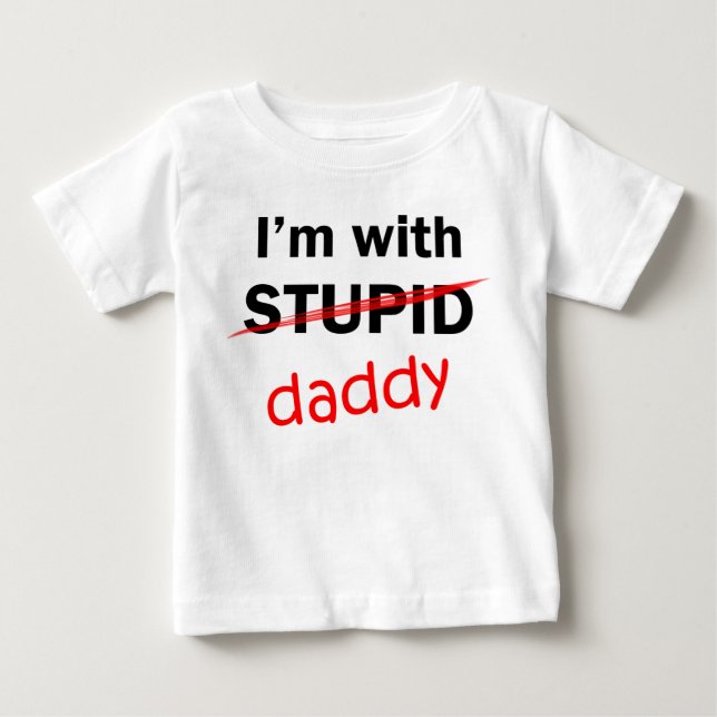 Mig förmiddag med dumt - pappa t-shirt (Framsida)