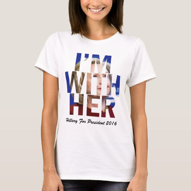 Mig förmiddag med henne Hillary Clinton Tee Shirt (Framsida)