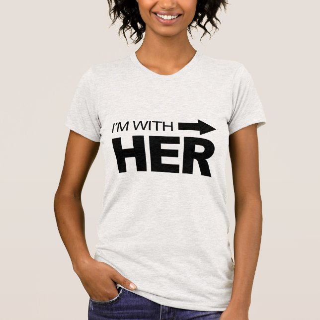 Mig förmiddag med henne (höger) t shirt (Framsida)