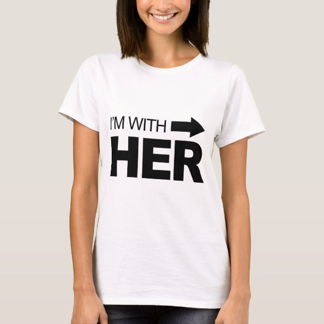 Mig förmiddag med henne (höger) tee shirt (Framsida)