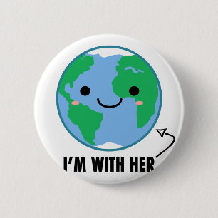 Mig förmiddag med henne - planetjorddag knapp