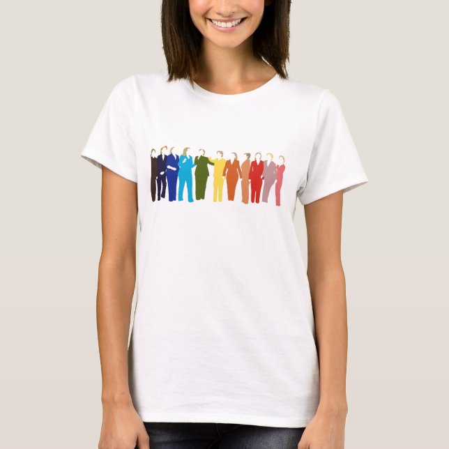 Mig förmiddag med henne: Regnbåge T T-shirt (Framsida)