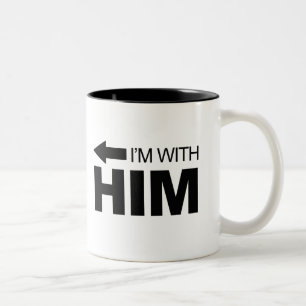 Mig förmiddag med honom (lämnat) Två-Tonad mugg
