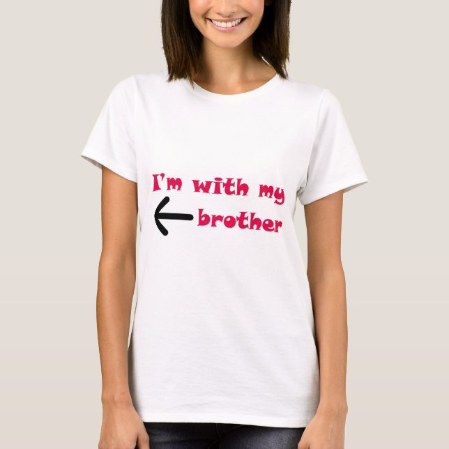 Mig förmiddag med min lämnade broderpil tee shirt (Framsida)