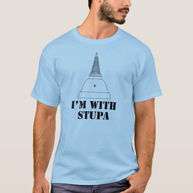 Mig förmiddag med Stupa Tee Shirt (Framsida)