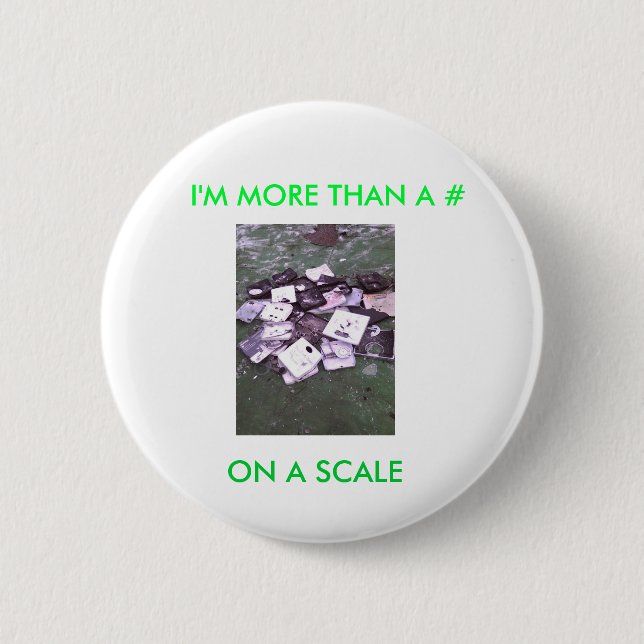 Mig förmiddag MER ÄN A nr. PÅ EN SCALE. Knapp (Framsida)