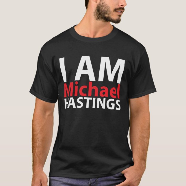 Mig förmiddag Michael Hastings Tee Shirt (Framsida)