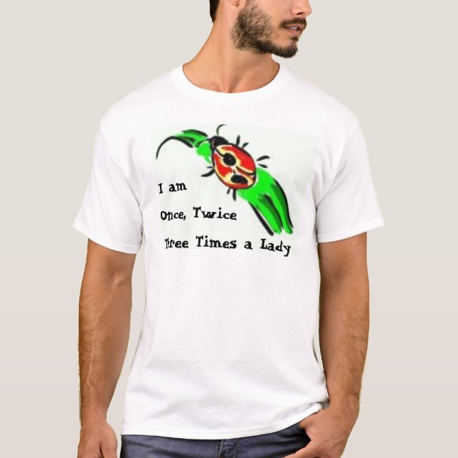 Mig förmiddag, när, två gånger, tre tider en dam t-shirt (Framsida)