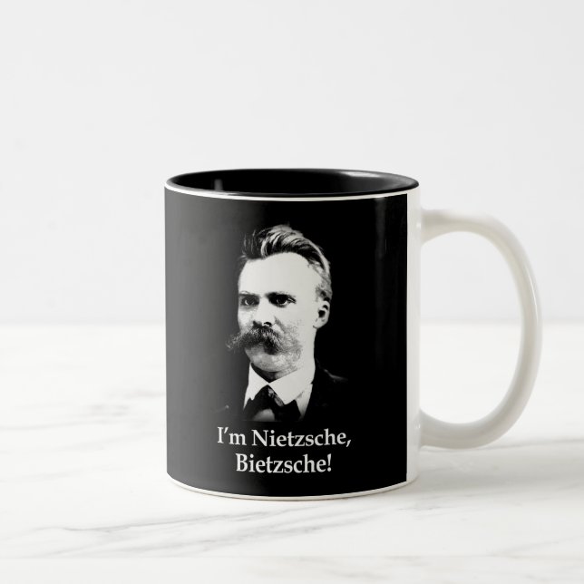 Mig förmiddag Nietzsche, Bietzsche! Två-Tonad Mugg (Höger)