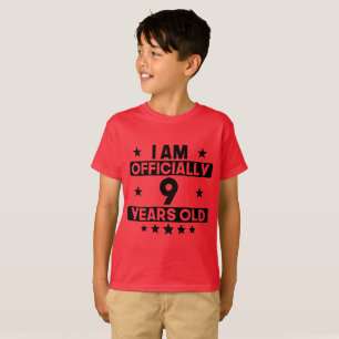 Mig förmiddag officiellt 9 år gammal 9th t-shirt