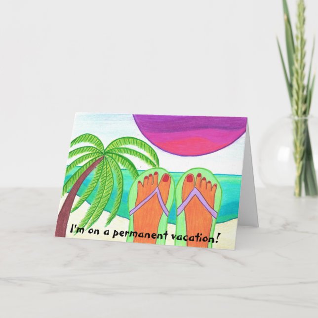 Mig förmiddag på en permanent semester… kort (Framsida)