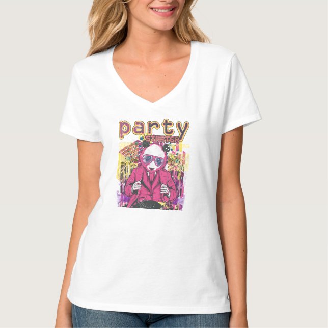 Mig förmiddag partystartknappen tee shirt (Framsida)