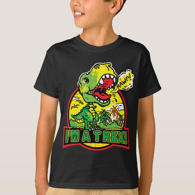 Mig förmiddag per T Rex! T-shirt (Framsida)