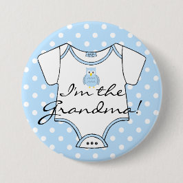 Mig förmiddag polka dots för blått för knapp