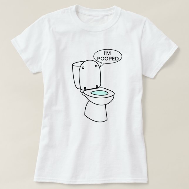 Mig förmiddag Pooped Tee Shirt (Design framsida)